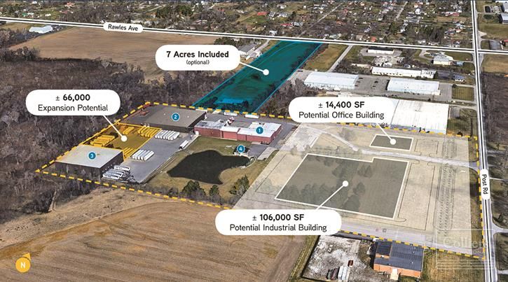 Multiple Building, Expandable Industrial Campus: 820 South Post Road, Indianapolis, IN 46239
